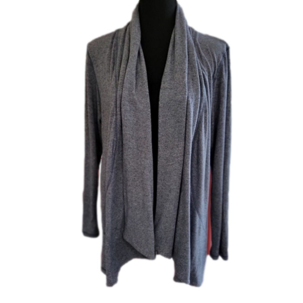 August Mist Open Waterfall Collar Cardigan Size Large EUC